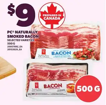 Loblaws PC NATURALLY SMOKED BACON offer