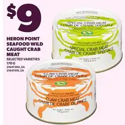 Loblaws HERON POINT SEAFOOD WILD CAUGHT CRAB MEAT offer