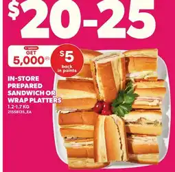 Loblaws IN-STORE PREPARED SANDWICH OR WRAP PLATTERS offer