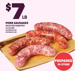 Loblaws PORK SAUSAGES offer
