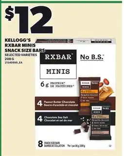 Loblaws KELLOGG'S RXBAR MINIS SNACK SIZE BARS offer
