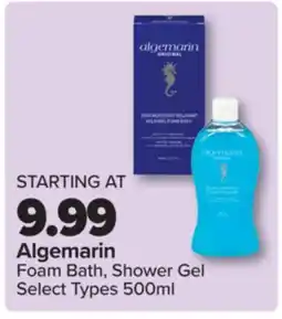 PharmaChoice Algemarin Foam Bath, Shower Gel offer