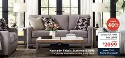 La Z Boy Kennedy Fabric Stationary Sofa offer