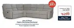 La Z Boy Ava 4-Piece Fabric Reclining Sectional offer