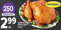 Metro FROZEN BUTTERBALL OR GRADE A TURKEYS offer