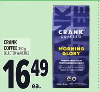Metro CRANK COFFEE offer