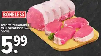 Metro BONELESS PORK LOIN CHOPS VALUE PACK OR ROAST offer