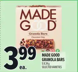Metro MADE GOOD GRANOLA BARS offer