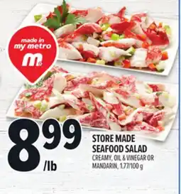 Metro STORE MADE SEAFOOD SALAD offer