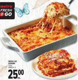 Metro FRESH 2 GO LASAGNA offer