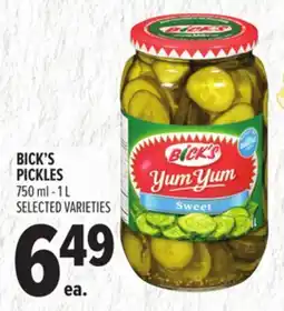 Metro BICK'S PICKLES offer