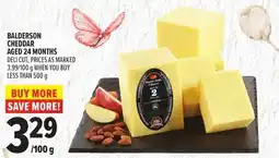 Metro BALDERSON CHEDDAR AGED 24 MONTHS offer