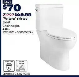 RONA Voltera skirted toilet Chair height 4.8L offer