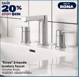 RONA MOEN Rinza 2-handle lavatory faucet offer