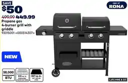 RONA LAFLAMME&CO Propane gas 4-burner grill with griddle offer