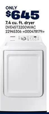 RONA 7.4 cu. ft. dryer offer
