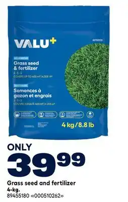 RONA VALU+ Grass seed and fertilizer 4-kg offer
