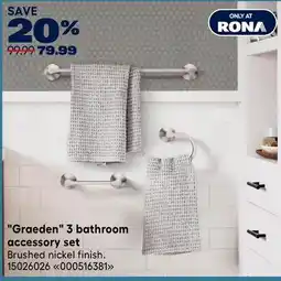 RONA Graeden 3 bathroom accessory set offer