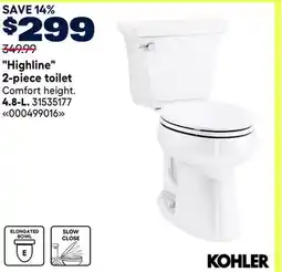 RONA Highline 2-piece toilet 4.8-L offer