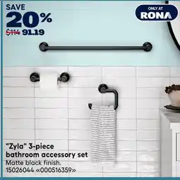 RONA Zyla 3-piece bathroom accessory set offer