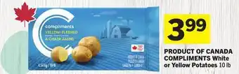 Foodland COMPLIMENTS White or Yellow Potatoes offer