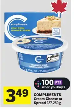 Foodland COMPLIMENTS Cream Cheese or Spread offer