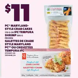 Valu-mart GALETTES DE CRABE STYLE MARYLAND PC, 170 G O OU CREVETTES TEMPURA IFC, 500 G offer