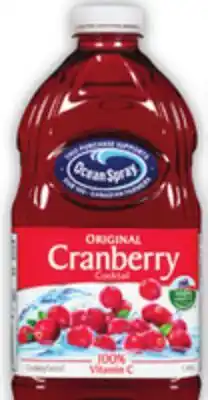 Food Basics OCEAN SPRAY CRANBERRY COCKTAIL OR JUICE BLENDS offer