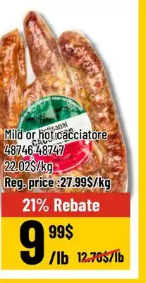 Mayrand Johnny Italian deli meats Mild or hot cacciatore offer
