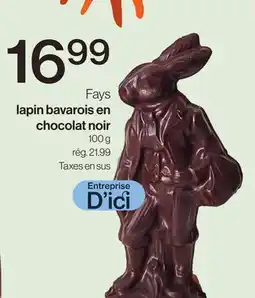 Avril Lapin bavarois en chocolat noir offer
