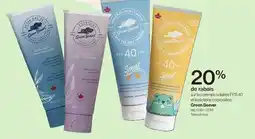 Avril sur les crèmes solaires FPS 40 et les lotions corporelles Green Beaver offer