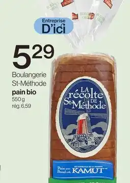 Avril Boulangerie St-Méthode pain bio offer