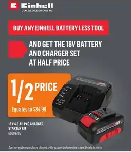 Canac 18 V 4.0 Ah PXC Charger Starter Kit offer