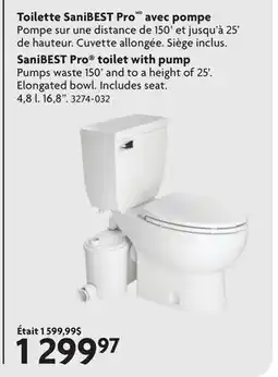 Home Hardware SaniBEST Pro toilet with pump offer