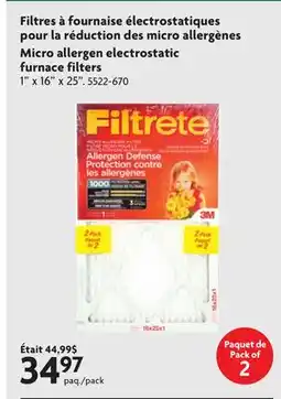 Home Hardware Micro allergen electrostatic furnace filters offer