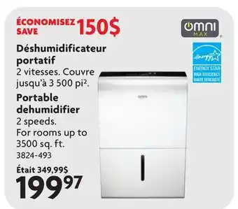 Home Hardware Portable dehumidifier offer