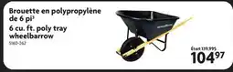 Home Hardware 6 cu. ft. poly tray wheelbarrow offer