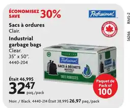 Home Hardware Industrial garbage bags offer