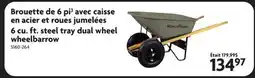 Home Hardware 6 cu. ft. steel tray dual wheel wheelbarrow offer