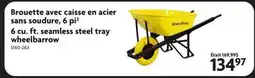 Home Hardware 6 cu. ft. seamless steel tray wheelbarrow offer