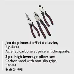 Home Hardware 3 pc. high leverage pliers set offer