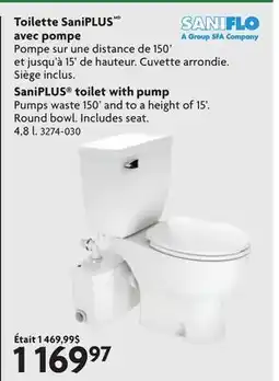 Home Hardware SaniPLUS toilet with pump offer