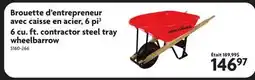 Home Hardware 6 cu. ft. contractor steel tray wheelbarrow offer