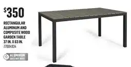 Canac Table de jardin rectangulaire en aluminium et bois de composite 37pox63po offer