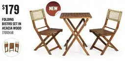 Canac Folding Bistro Set in Acacia Wood offer