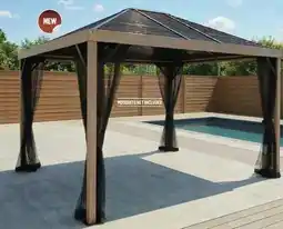 Canac Sanibel Black and Wood Effect Sun Shelter offer