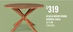 Canac Acacia Wood Round Garden Table offer