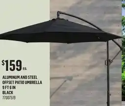 Canac Aluminum and Steel Offset Patio Umbrella 9 ft 6 in offer