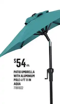 Canac Patio Umbrella with Aluminium Pole 4 ft 11 in offer