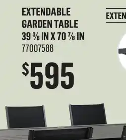 Canac Extendable Garden Table offer